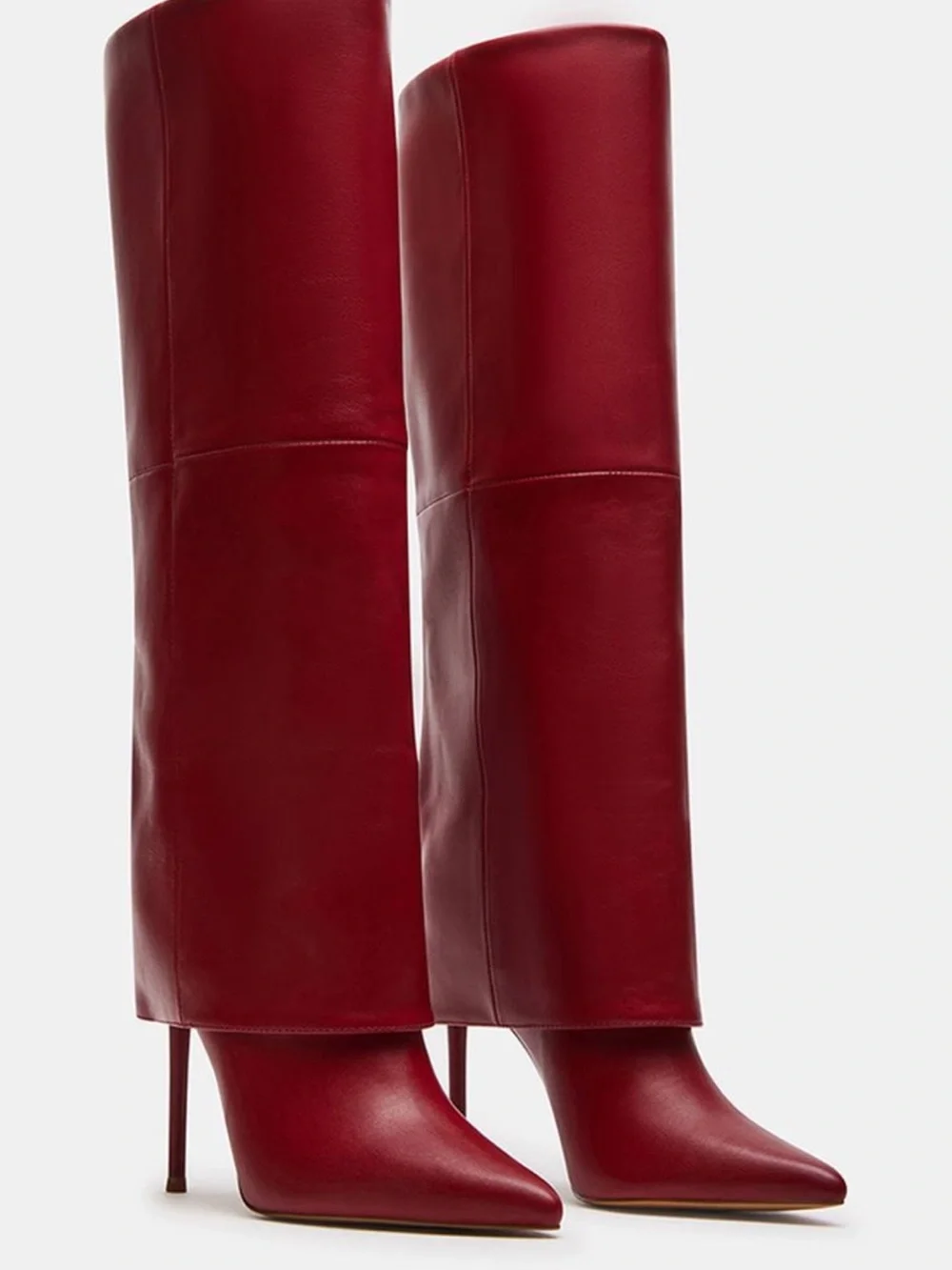 Steve Madden Red Over-the-Knee Pointed Stiletto Boots